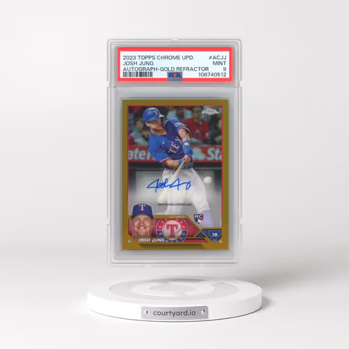 2023 Topps Chrome Update Autograph #ACJJ Josh Jung - Gold Refractor (PSA 9 MINT)