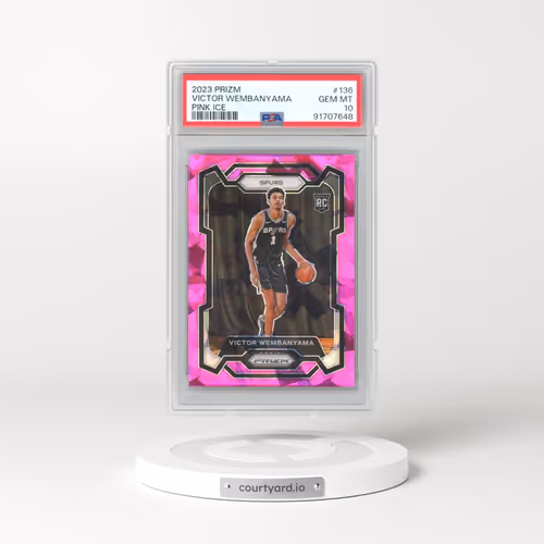 2023 Panini Prizm #136 Victor Wembanyama - Pink Ice (PSA 10 GEM MINT)