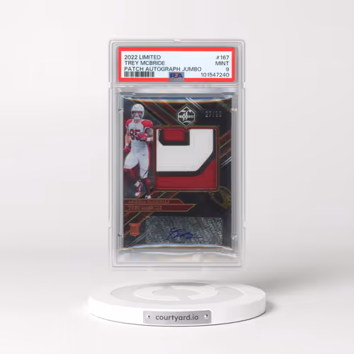 2022 Panini Limited #167 Trey Mcbride - Patch Autograph Jumbo (PSA 9 MINT)