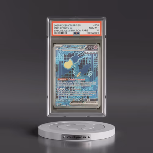 2025 Pokémon Pre EN-Prismatic Evolutions #158 Iron Crown EX - Holo Special Illustration Rare (PSA 10