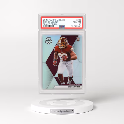 2020 Panini Mosaic #202 Chase Young - Silver Prizm (PSA 10 GEM MINT)