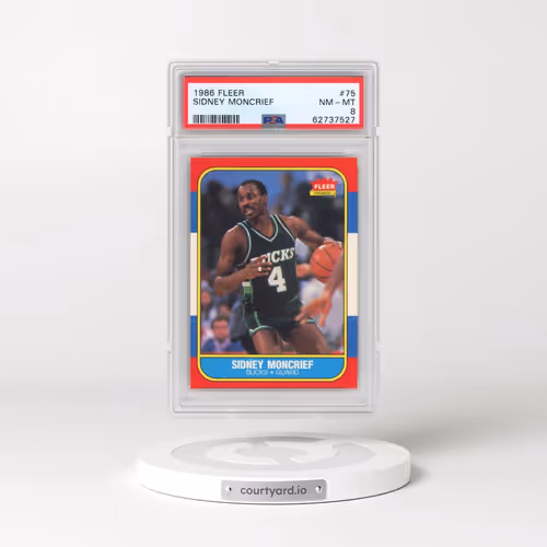1986 Fleer #75 Sidney Moncrief (PSA 8 NM-MT)