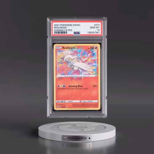 2021 Pokémon Sword & Shield Shining Fates #017 Reshiram (PSA 10 GEM MINT)