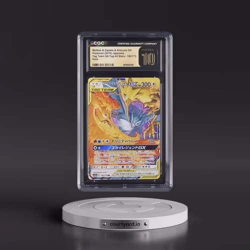 2019 Tag Team GX: Tag All Stars #102/173 Moltres & Zapdos & Articuno GX - Holo (CGC 10 PRIST