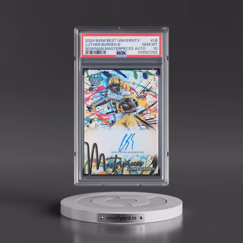 2024 Bowman Best University Bowman Masterpieces Autographs #LB Luther Burden III (PSA 10 GEM MINT)