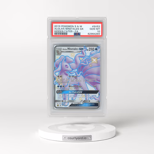 2019 Pokémon Sun & Moon Hidden Fates #SV53 Alolan Ninetales GX - Holo Full Art (PSA 10 GEM MINT)