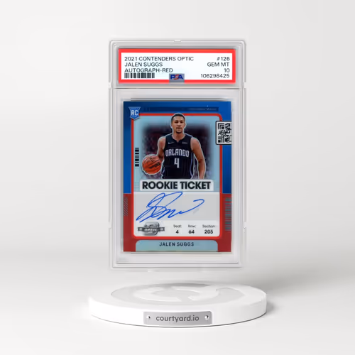 2021 Panini Contenders Optic #126 Jalen Suggs - Autograph-Red (PSA 10 GEM MINT)