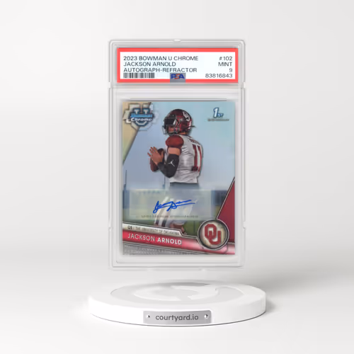 2023 Bowman University Chrome #102 Jackson Arnold - Autograph-Refractor (PSA 9 MINT)