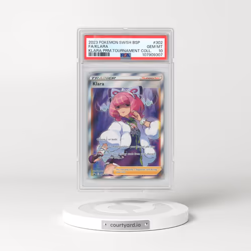 2023 Pokémon Swsh Black Star Promo #302 Klara - Full Art Klara Premium Tournament Collection (PSA 10
