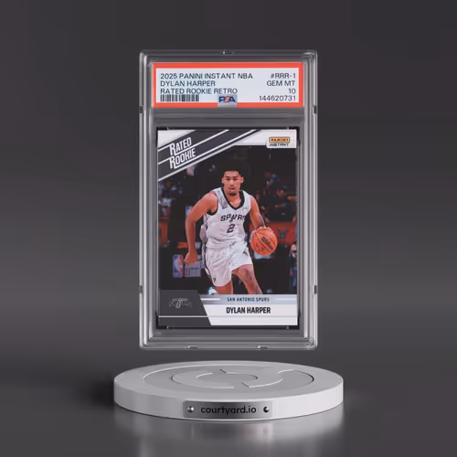 2025 Panini Instant NBA Rated Rookie Retro #RRR-1 Dylan Harper (PSA 10 GEM MINT)