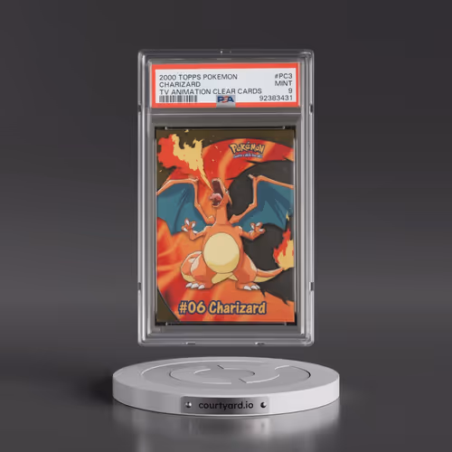 2000 Topps Pokémon TV Animation Clear Cards #PC3 Charizard (PSA 9 MINT)