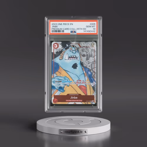 2023 One Piece Premium Bandai Premium Card Collection 25th Edition #005 Jinbe (PSA 10 GEM MINT)