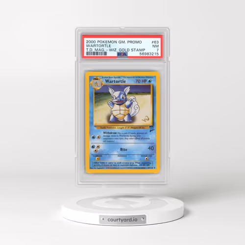 2000 Pokémon Game Promo #63 Wartortle - Top Deck Magazine w/Wizards Gold Stamp (PSA 7 NM)
