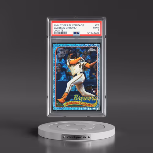 2024 Topps Silver Pack 1989 Chrome Promo #29 Jackson Chourio - Update (PSA 9 MINT)