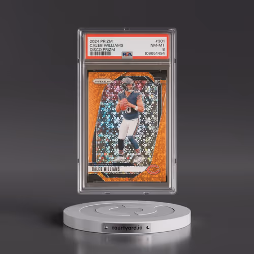 2024 Panini Prizm #301 Caleb Williams - Disco Prizm (PSA 8 NM-MT)