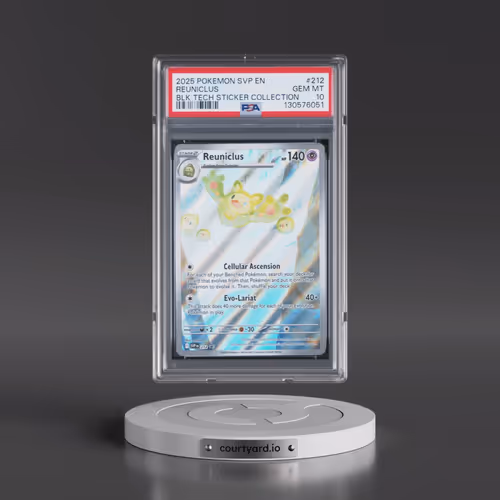 2025 Pokémon Svp EN-SV Black Star Promo #212 Reuniclus - Black Bolt Tech Sticker Collection (PSA 10
