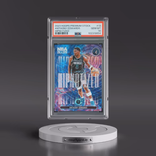 2023 Panini Hoops Premium Stock Hipnotized #13 Anthony Edwards (PSA 10 GEM MINT)