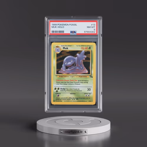 1999 Pokémon Fossil #13 Muk - Holo (PSA 8 NM-MT)