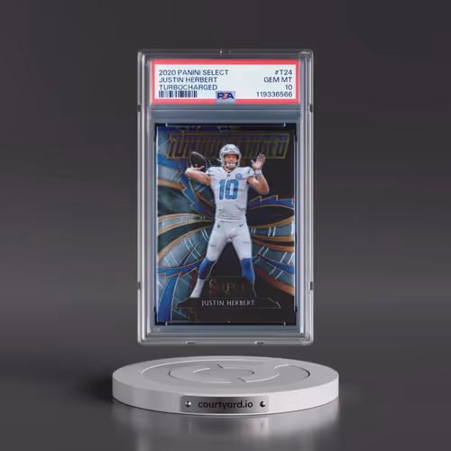 2020 Panini Select Turbocharged #T24 Justin Herbert (PSA 10 GEM MINT)