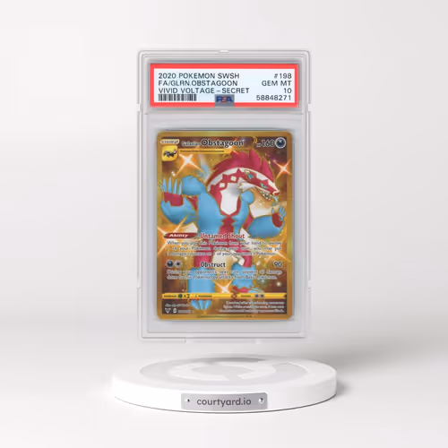 2020 Pokémon Sword & Shield Vivid Voltage #198 Galarian Obstagoon - Full Art Secret (PSA 10 GEM MINT