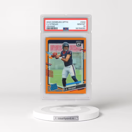 2023 Panini Donruss Optic #244 CJ Stroud - Orange (PSA 10 GEM MINT)