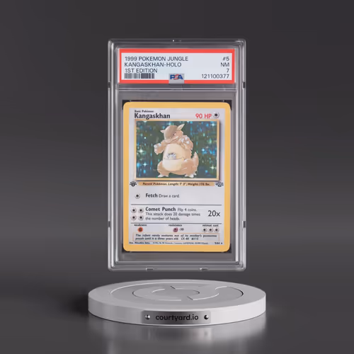1999 Pokémon Jungle #5 Kangaskhan - 1st Edition Holo (PSA 7 NM)