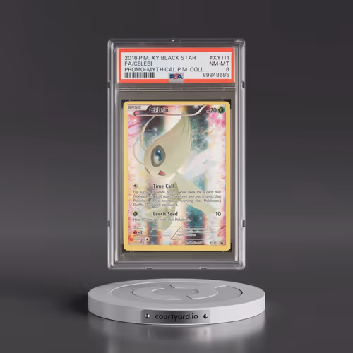 2016 Pokémon XY Black Star Promo #XY111 Celebi - Full Art Mythical Pokemon Collection (PSA 8 NM-MT)