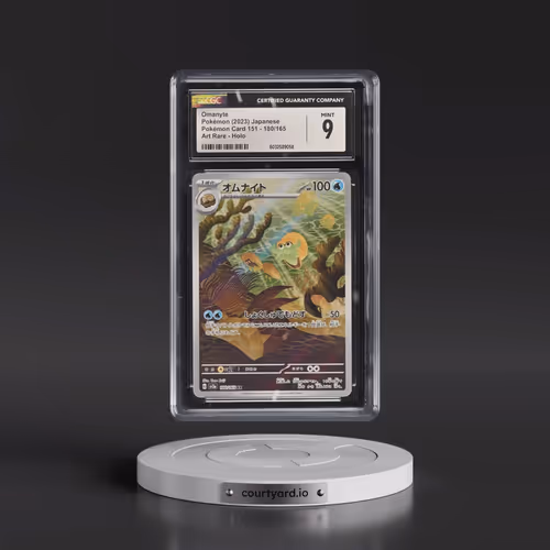 2023 Pokémon Card 151 #180/165 Omanyte - Art Rare Holo (CGC 9 MINT)