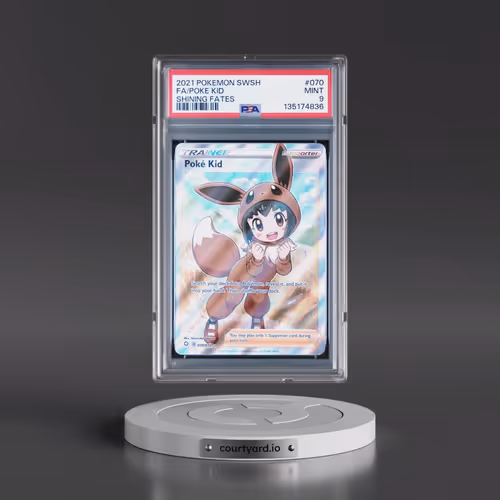 2021 Pokémon Sword & Shield Shining Fates #070 Poke Kid - Full Art (PSA 9 MINT)