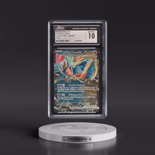 2023 Pokémon Par EN-Paradox Rift #124 Roaring Moon EX - Holo (CGC 10 GEM MINT)