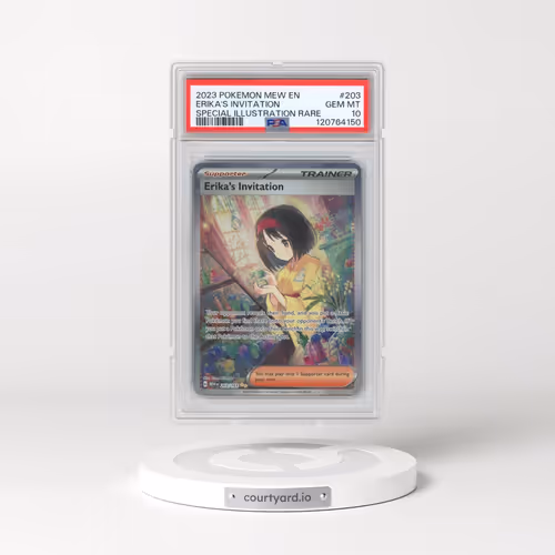 2023 Pokémon Mew EN-151 #203 Erika's Invitation - Special Illustration Rare (PSA 10 GEM MINT)