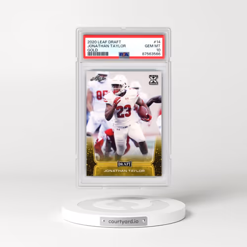 2020 Leaf Draft #14 Jonathan Taylor - Gold (PSA 10 GEM MINT)