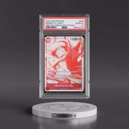 2025 One Piece 3rd Anniversary! One Piece Card Treasure Campaign Pack #006 Monkey D. Luffy (PSA 10 G