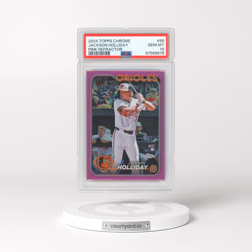 2024 Topps Chrome #88 Jackson Holliday - Pink Refractor (PSA 10 GEM MINT)