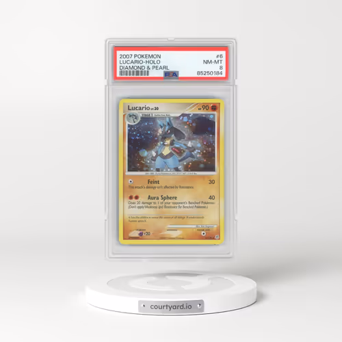 2007 Diamond & Pearl #6 Lucario - Holo (PSA 8 NM-MT)