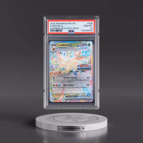 2025 Pokémon Pre EN-Prismatic Evolutions #006 Leafeon EX - Holo Surprise Box Exclusive (PSA 10 GEM M