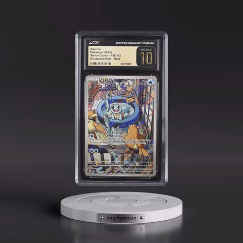 2024 Stellar Crown - SCR EN #148/142 Squirtle - Illustration Rare Holo (CGC 10 PRISTINE)