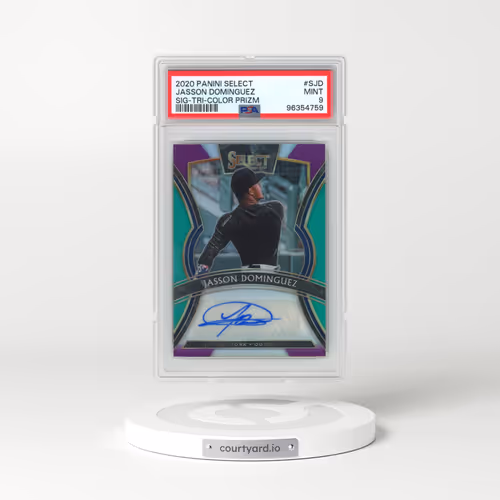 2020 Panini Select Signatures #SJD Jasson Dominguez - Tri-Color Prizm (PSA 9 MINT)