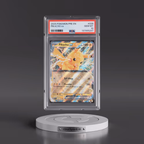 2025 Pokémon Pre EN-Prismatic Evolutions #028 Pikachu EX - Holo (PSA 10 GEM MINT)