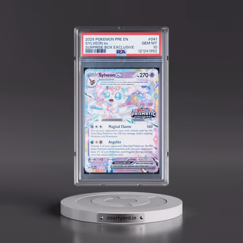 2025 Pokémon Pre EN-Prismatic Evolutions #041 Sylveon EX - Holo Surprise Box Exclusive (PSA 10 GEM M