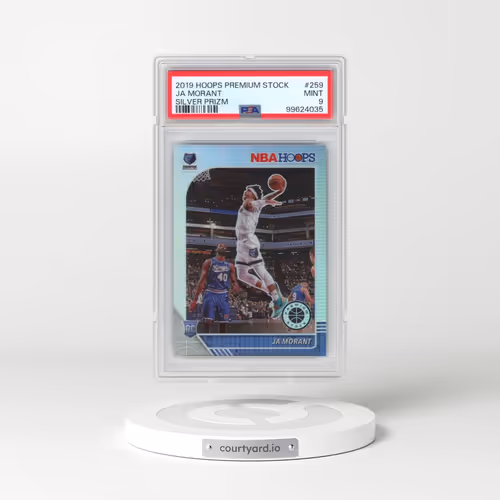 2019 Panini Hoops Premium Stock #259 Ja Morant - Silver Prizm (PSA 9 MINT)