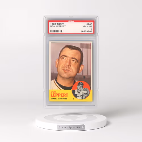 1963 Topps #243 Don Leppert (PSA 8 NM-MT)