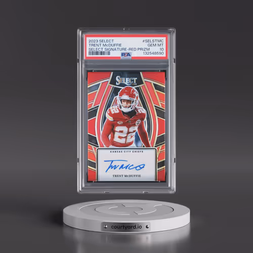 2023 Panini Select Select Signatures #SELSTMC Trent McDuffie - Red Prizm (PSA 10 GEM MINT)