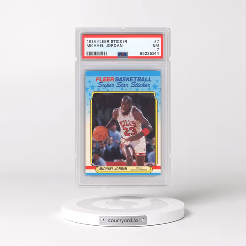 1988 Fleer Sticker #7 Michael Jordan (PSA 7 NM)