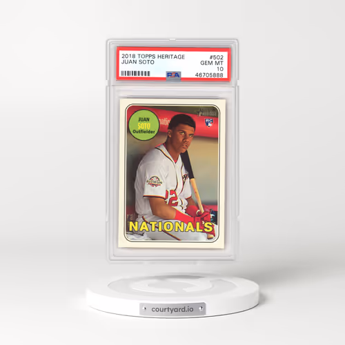 2018 Topps Heritage #502 Juan Soto (PSA 10 GEM MINT)