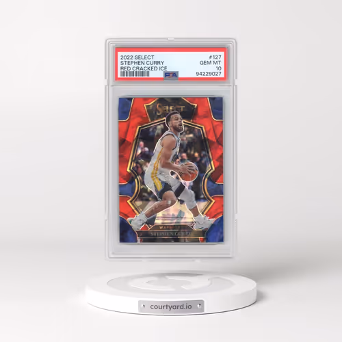 2022 Panini Select #127 Stephen Curry - Red Cracked Ice (PSA 10 GEM MINT)