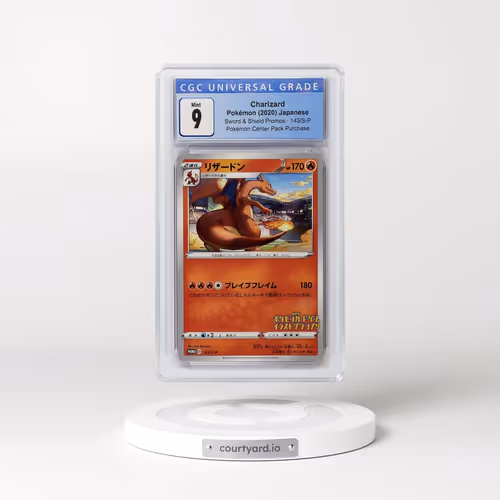 2019 Sword & Shield Promos #143/S-P Charizard - Pokémon Center Pack Purchase (CGC 9 MINT)