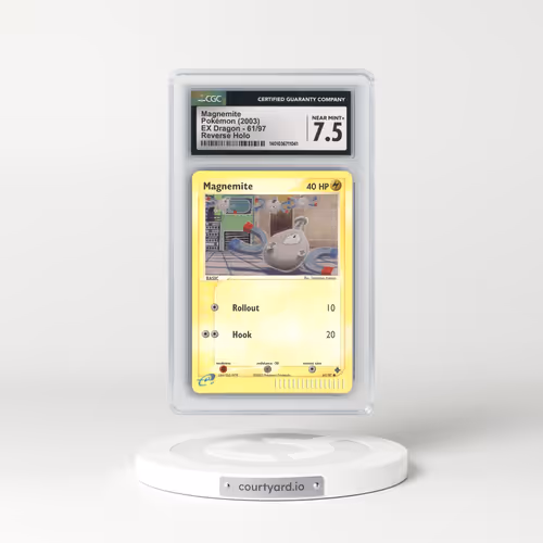 2003 EX Dragon (2003 Copyright, w/ "e" Symbol) #61/97 Magnemite - Reverse Holo (CGC 7.5 NM+)