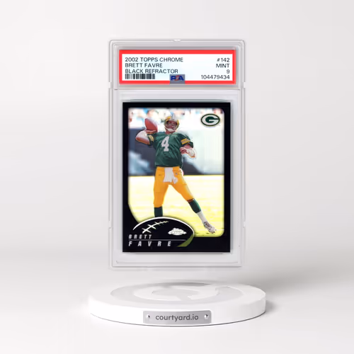 2002 Topps Chrome #142 Brett Favre - Black Refractor (PSA 9 MINT)