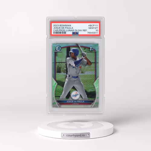 2023 Bowman Chrome Prospects #BCP111 Josue de Paula - Lunar Glow Refractor (PSA 10 GEM MINT)